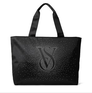 NWT ♡ VS Black Shine Tote Bag